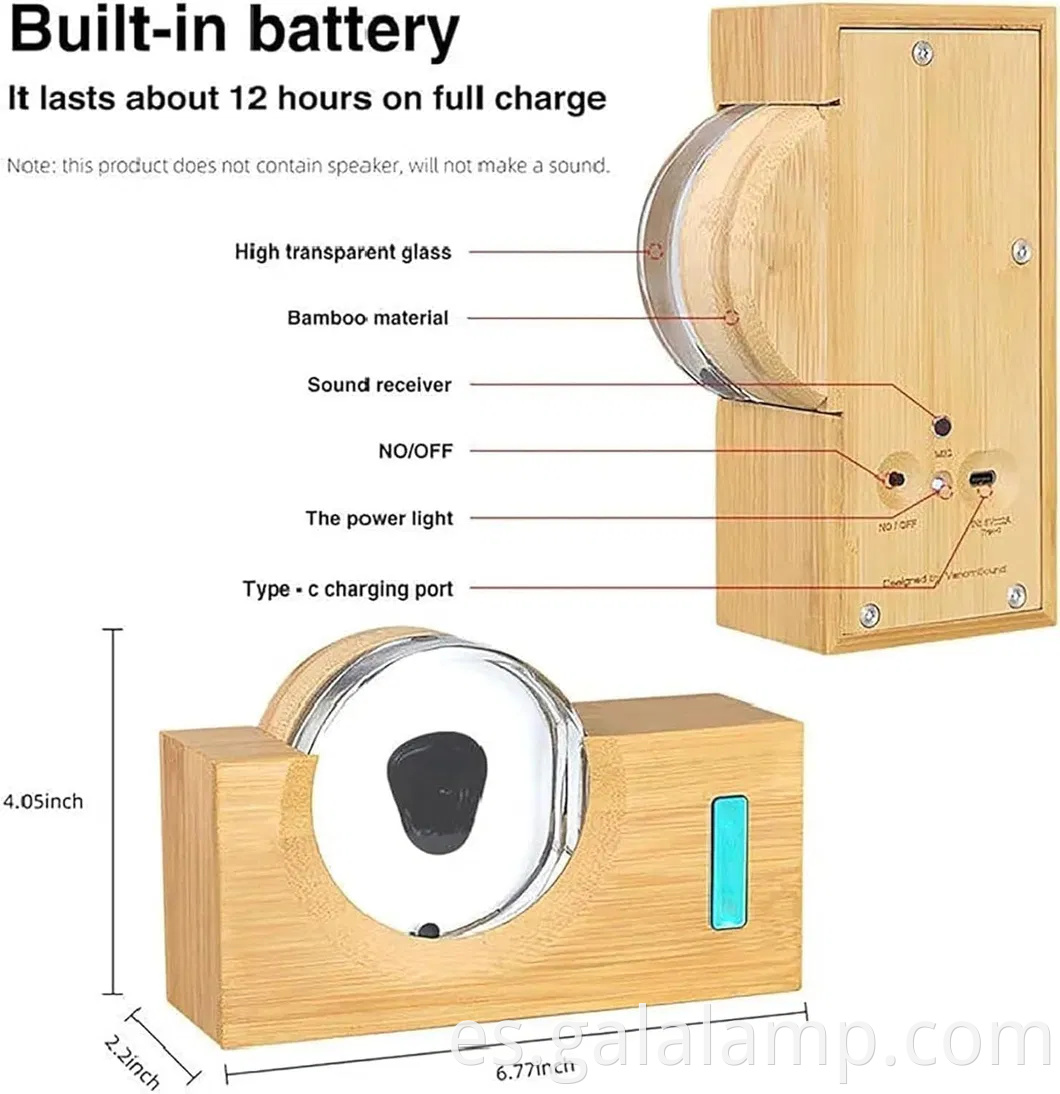 Música de altavoces de ferrofluid, simbionte en una botella, lámpara de visualización de ferroflúd, juguete líquido imán